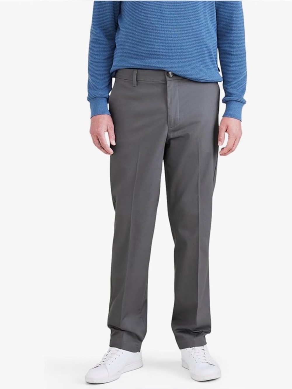 Dockers Signature Iron Free Khaki Straight Fit Casual Gray Pants Size 56x32
